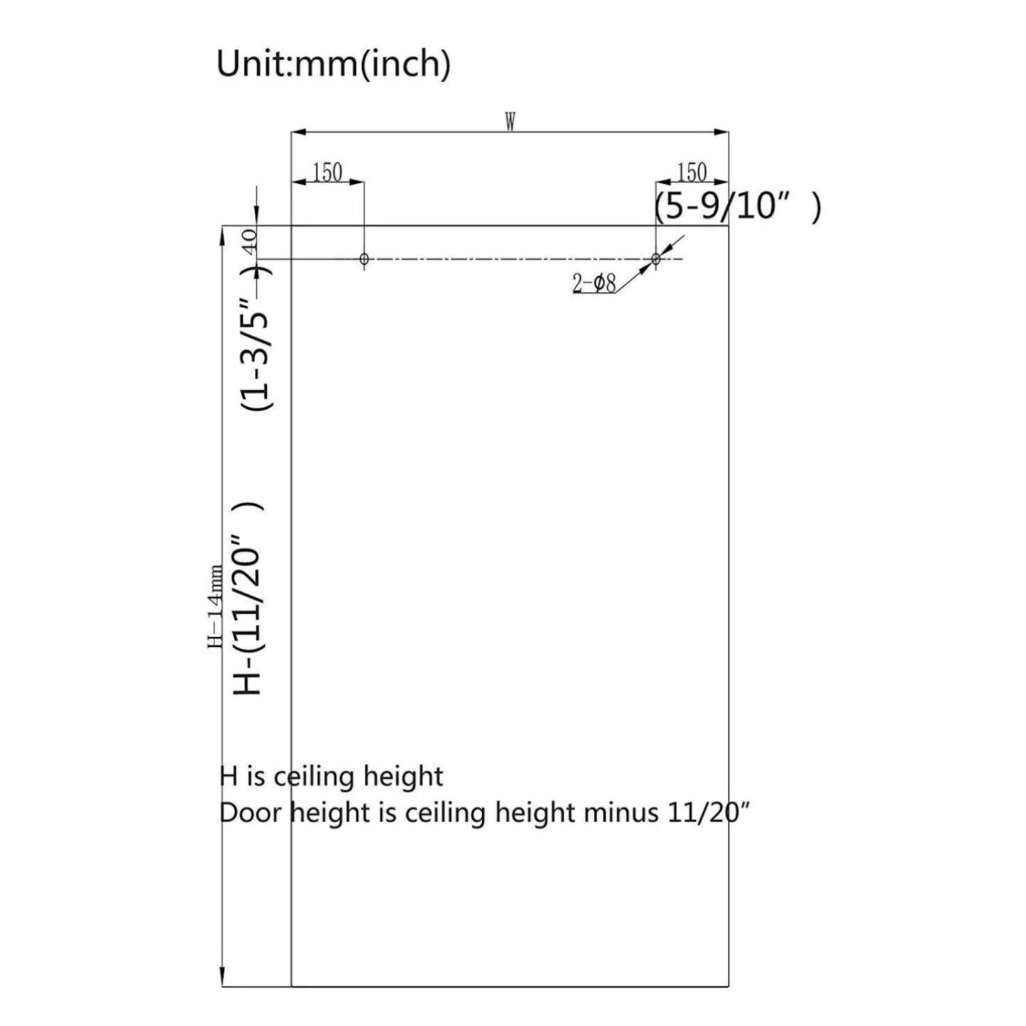 Top ceiling mount bracket brushed stainless steel wood sliding single door hardware BI-PARTING door BYPASS barn door hardware track kit