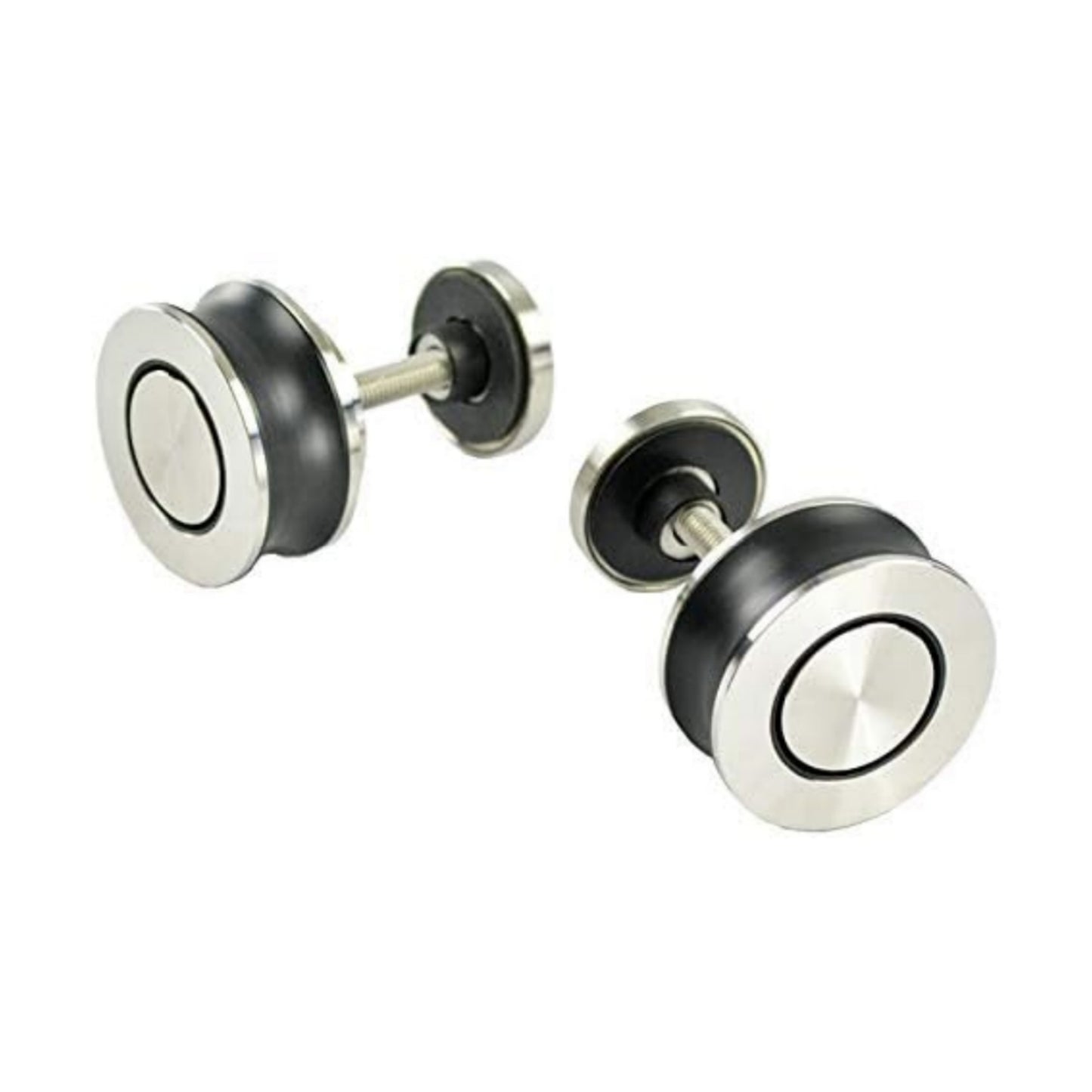 Top ceiling mount bracket brushed stainless steel wood sliding single door hardware BI-PARTING door BYPASS barn door hardware track kit