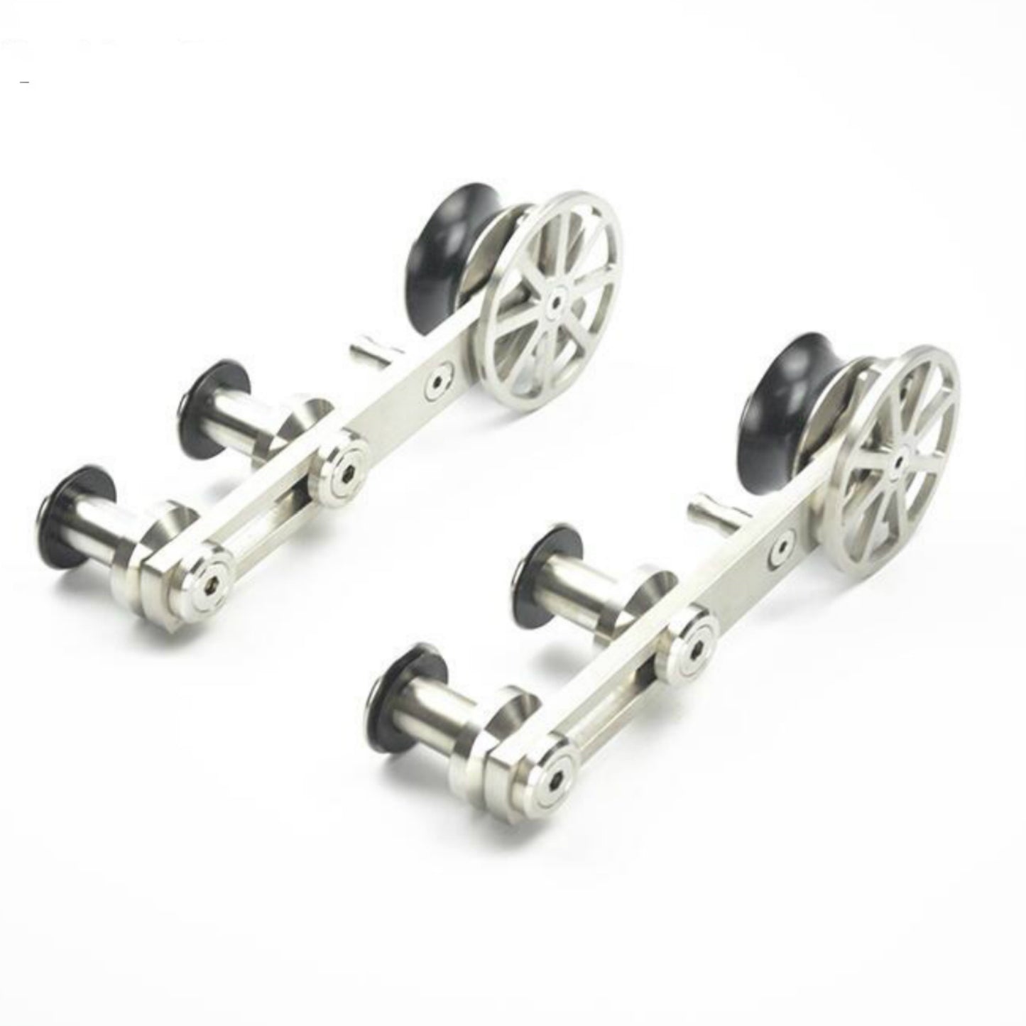 Rotatable Spoke Wheel Movable Decoration Core Modern European Brushed Stainless Steel Wood Sliding Barn Door Hardware Track Kit New Design
