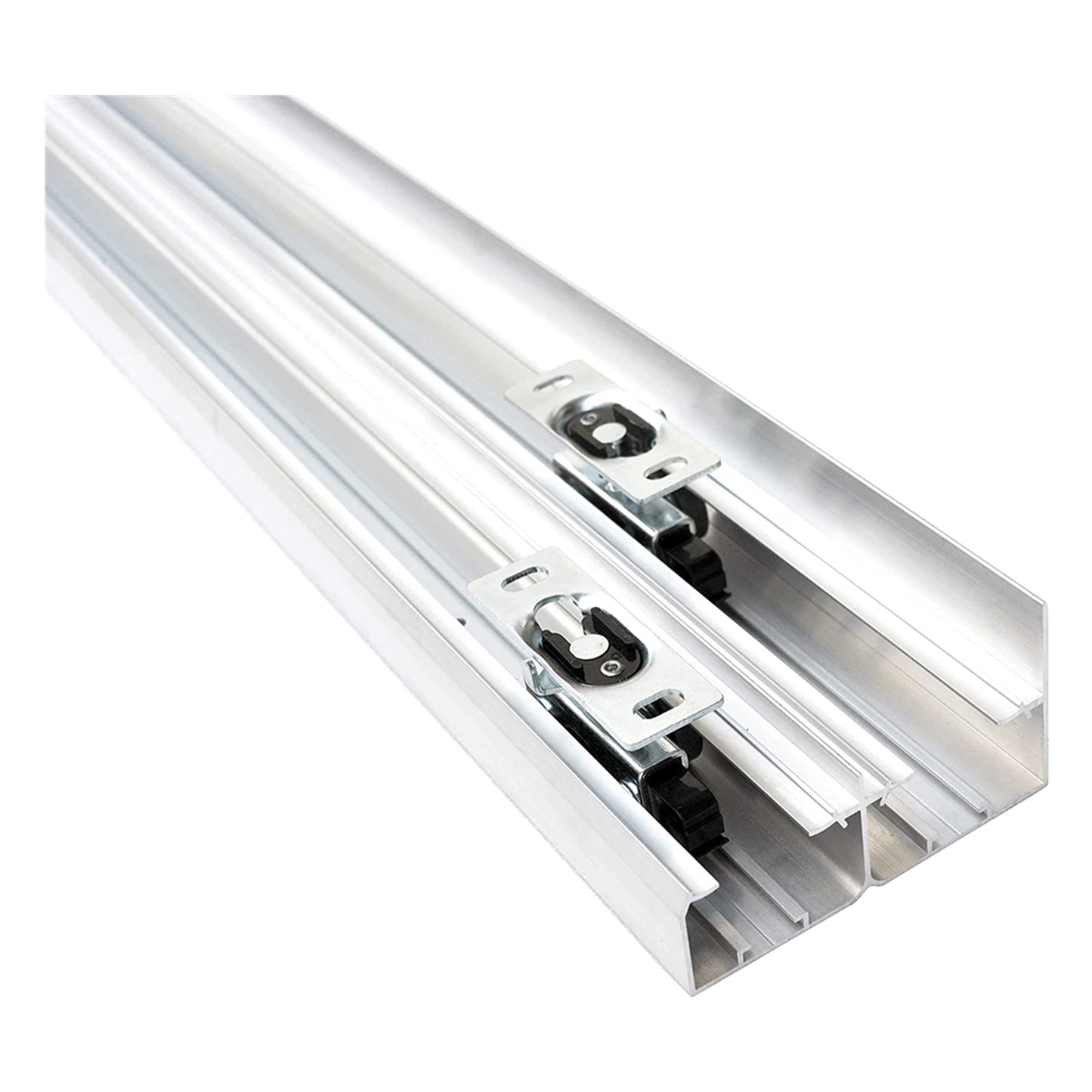 Aluminium Alloy Ceiling Mount Interior Bypass Bracket Pocket Door Sliding Hardware Track Set Kit