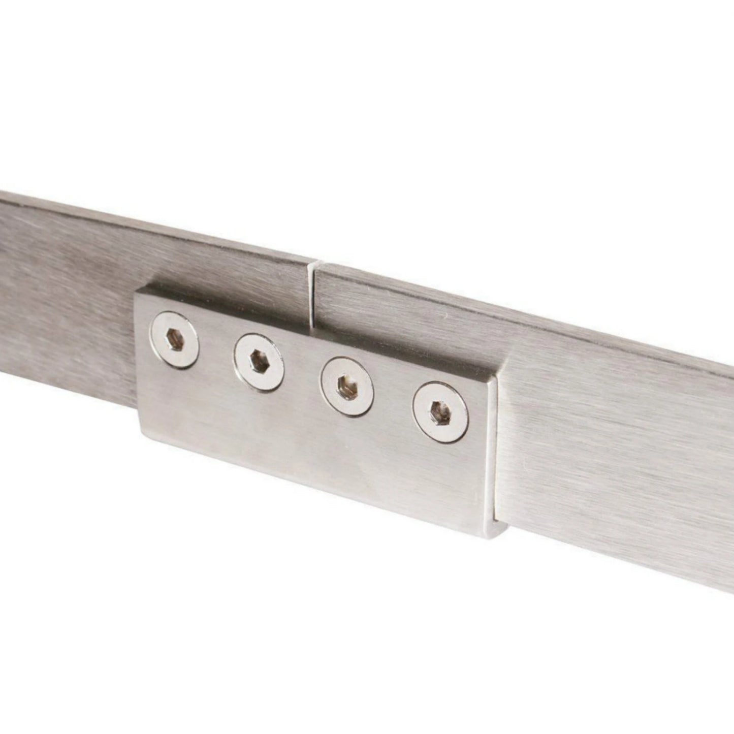 Bypass brushed stainless steel barn door hardware wall mount bracket sliding door track roller kit
