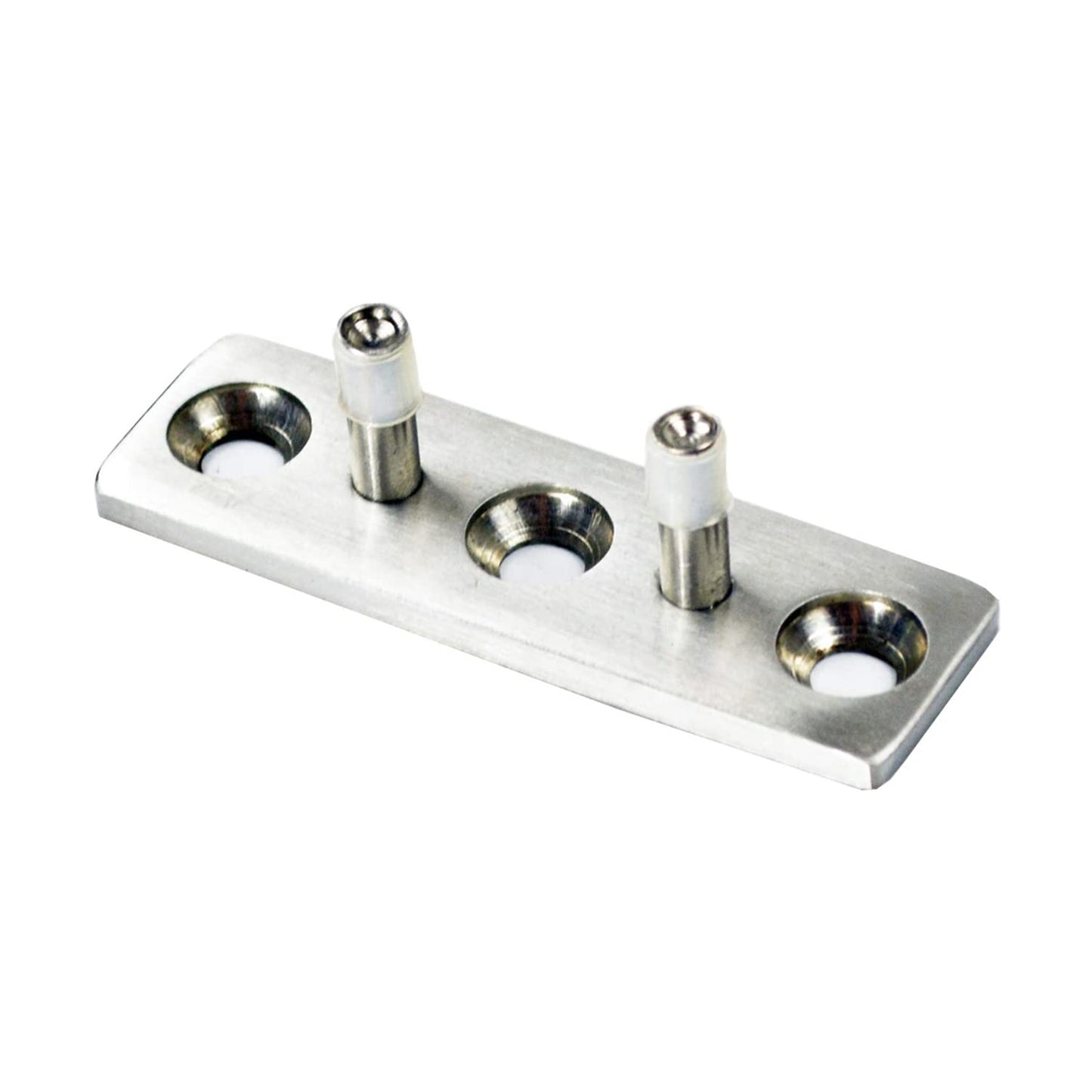 Brushed Stainless Steel Top Ceiling Mount Wood Sliding Barn Door Hardware Round Anti-Pin Wheel Rolling Track Set Kit