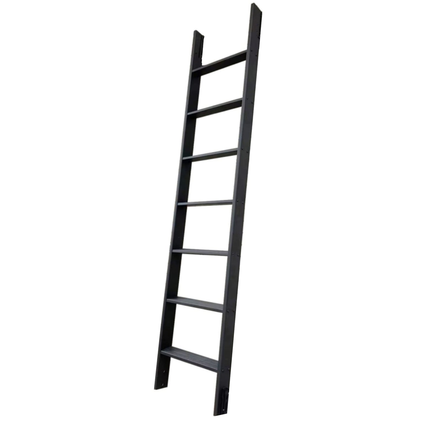 Aluminum Alloy Sliding Library Durable Step Ladder Rolling Ladder Bookshelf Straight Ladder Indoor Attic Wardrobe Cabinet Pulley ladder