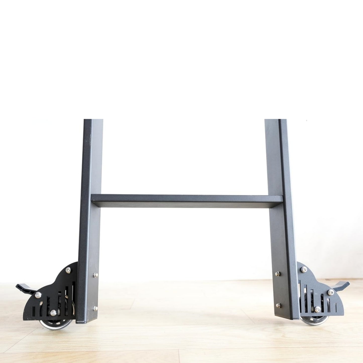 Aluminum Alloy Sliding Library Durable Step Rolling Ladder Bookshelf Straight Indoor Attic Wardrobe Cabinet Pulley Ladder With Handrails