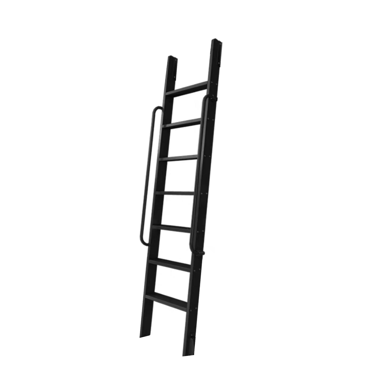 Aluminum Alloy Sliding Library Durable Step Rolling Ladder Bookshelf Straight Indoor Attic Wardrobe Cabinet Pulley Ladder With Handrails