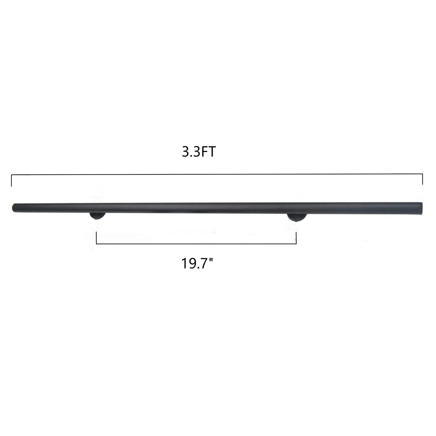 3.3FT-33FT Black Steel Sliding Modern Living Room Home Office Kitchen Wine Closets Rolling Library Ladder Hardware Track Kit
