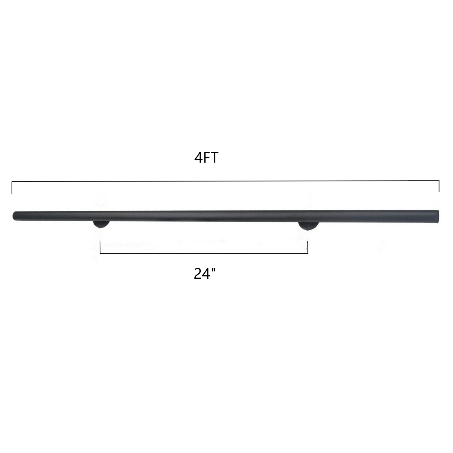 3.3FT-33FT Black Steel Sliding Modern Living Room Home Office Kitchen Wine Closets Rolling Library Ladder Hardware Track Kit