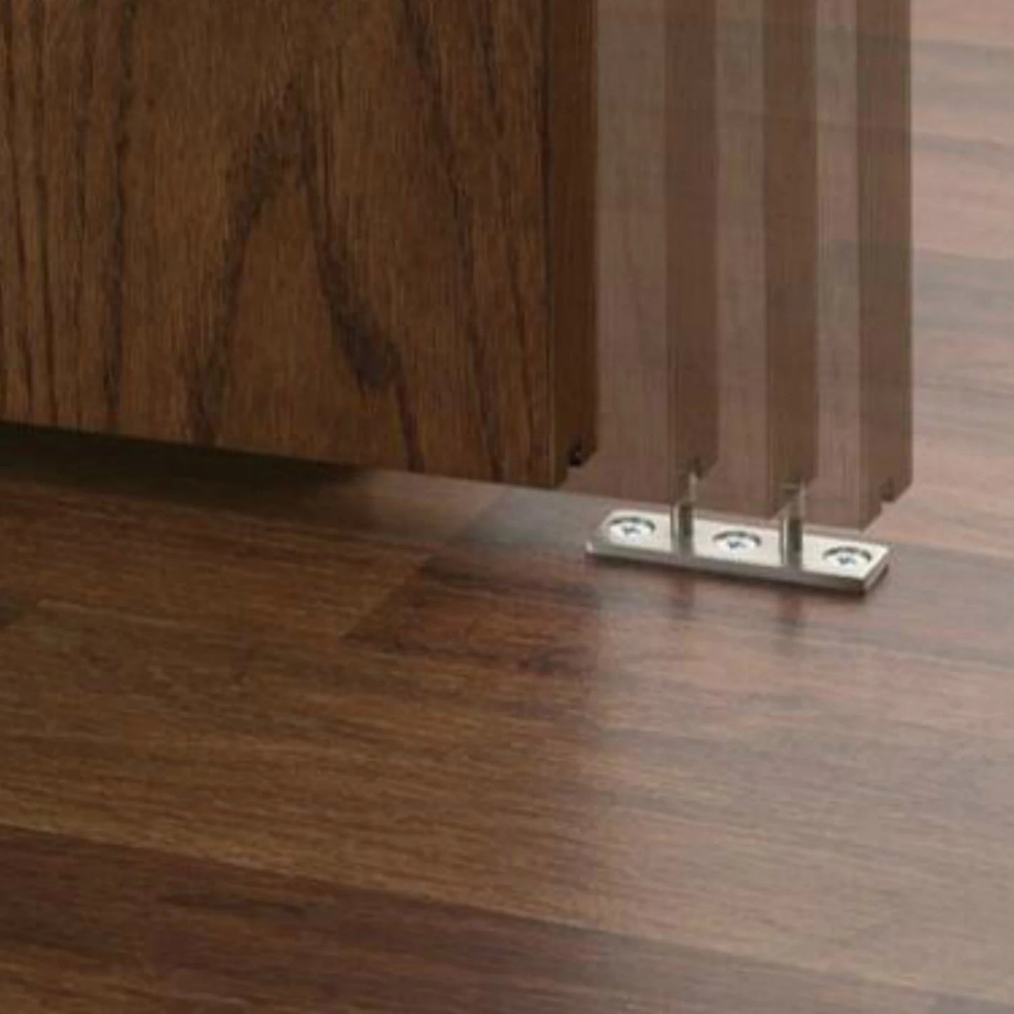 Smoothly easy install ! Top mount brushed stainless steel sliding barn wood door closet hardware sliding track kit