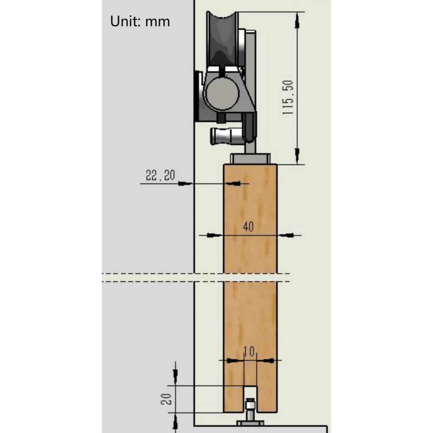 Smoothly easy install ! Top mount brushed stainless steel sliding barn wood door closet hardware sliding track kit
