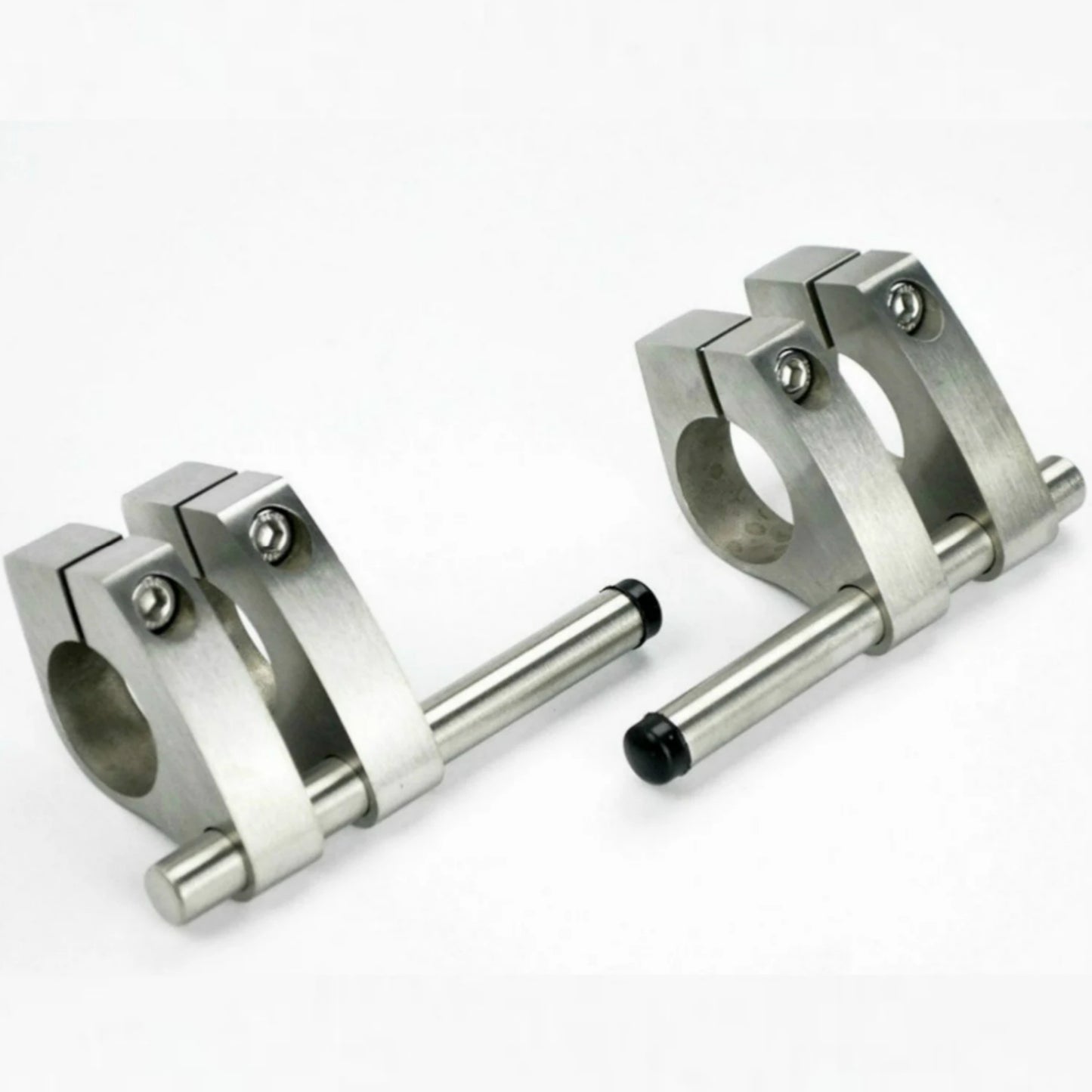 Dual top mounted brushed stainless steel solid double head roller wood sliding interior barn closet door hardware track kit rolling rail kit