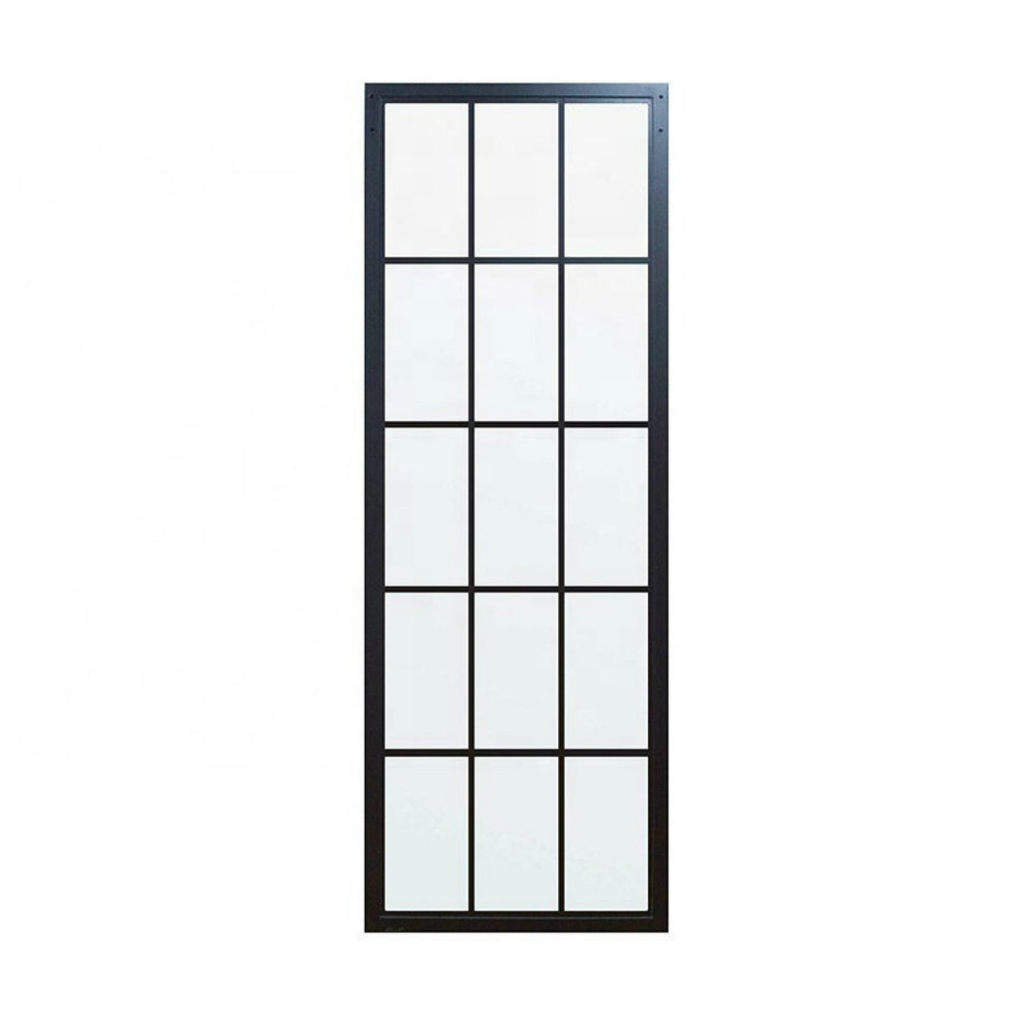 New Stylish Interior Black Steel Framed French Panel Barn Door Clear Tempered Glass Sliding Barn Door Slab Modern Glass Barn Door