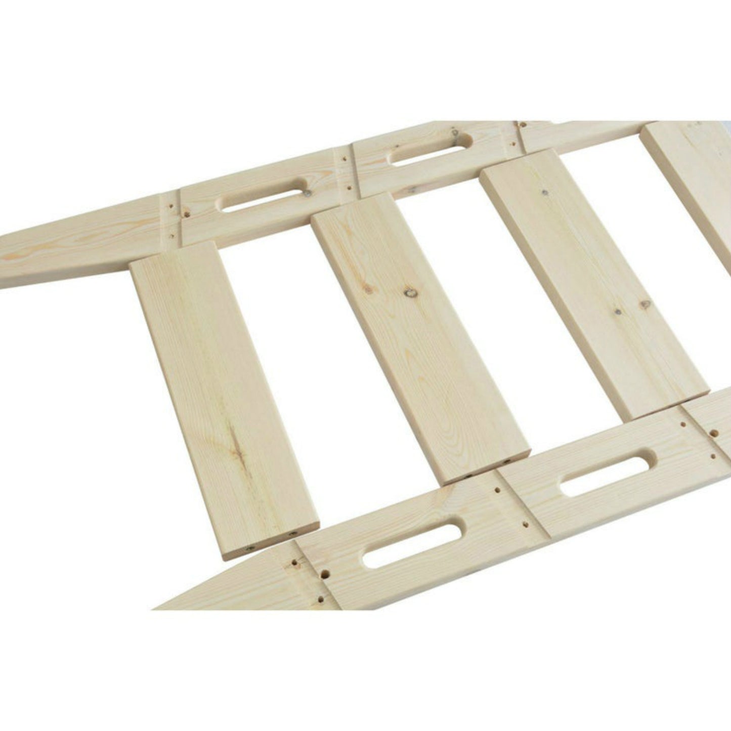 Natural Knotty Pine Wood Sliding Library Sliding Step Ladder Rolling Ladder, Ready For Painting, Solid Durable Steps ( Unfinished )