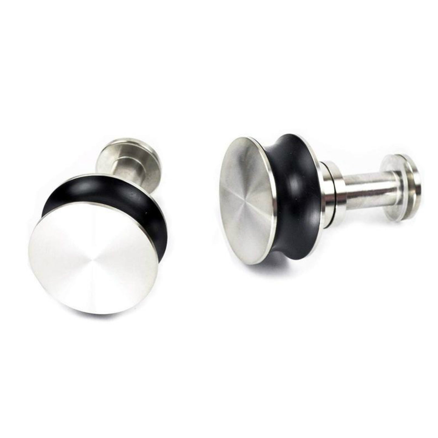 Top ceiling mount bracket brushed stainless steel wood sliding single door hardware BI-PARTING door BYPASS barn door hardware flat roller