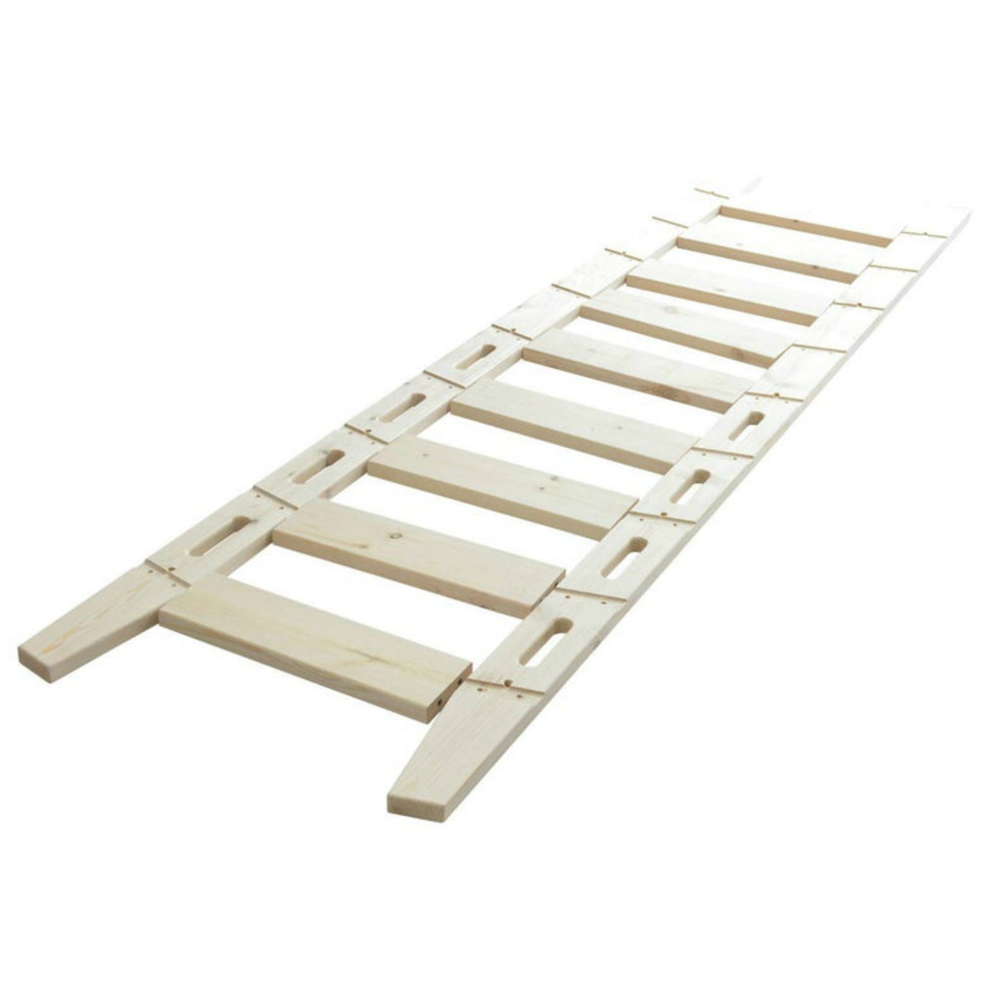 Natural Knotty Pine Wood Sliding Library Sliding Step Ladder Rolling Ladder, Ready For Painting, Solid Durable Steps ( Unfinished )