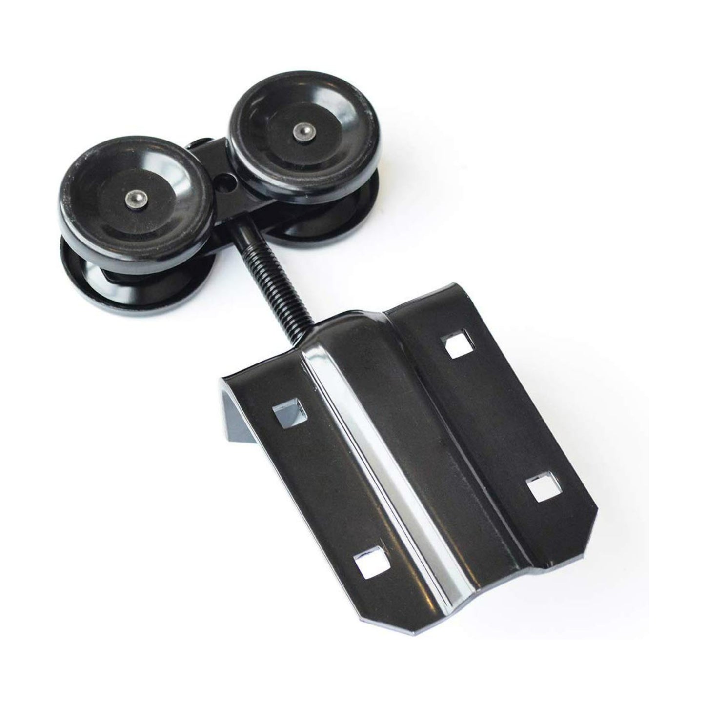Black Steel Heavy Duty Box Track Ceiling Mount Sliding Barn Door Hardware Wood Exterior Interior Carriage Door Hardware Track Trolley Kit