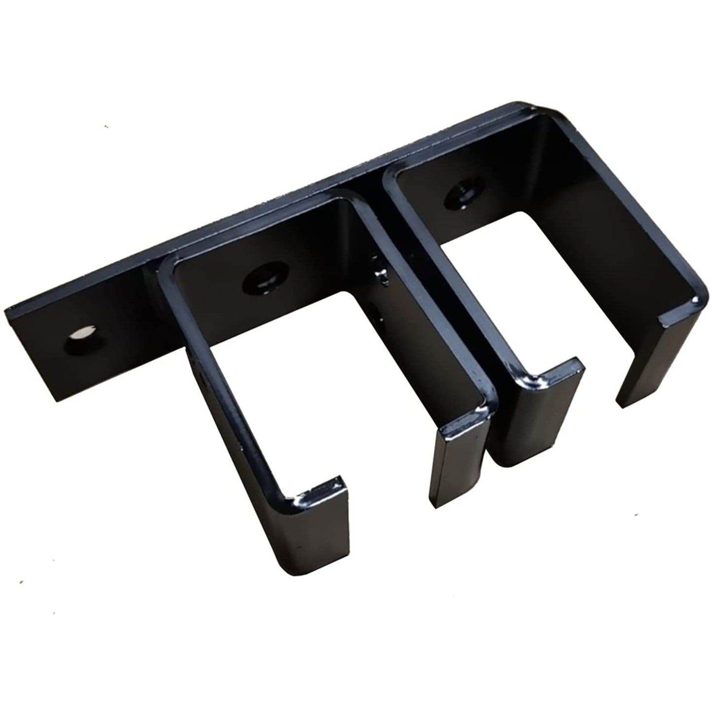 Black Steel Heavy Duty Box Track Ceiling Bracket Bypass Sliding Barn Door Hardware Wood Exterior Interior Carriage Door Track Trolley Set Kit